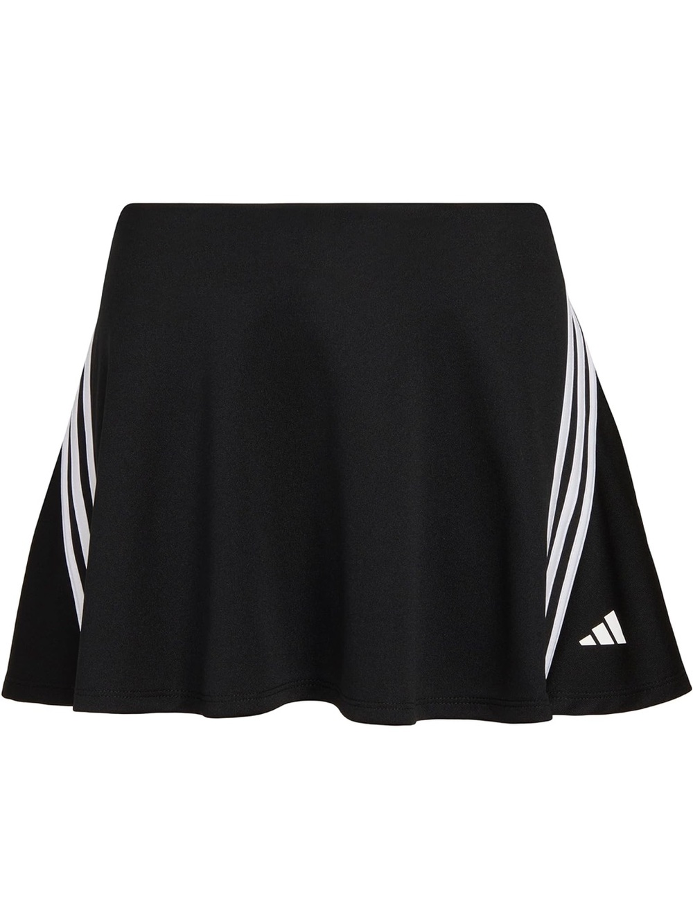 adidas Black Skort with White Three-Stripe Accents